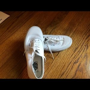 white authentic Vans